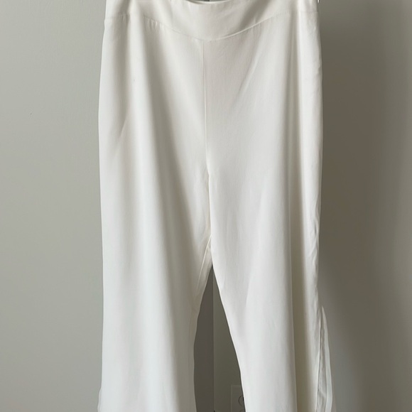 Jonathan Simkhai white flare pleated pants trousers, size US 2 - Picture 2 of 13